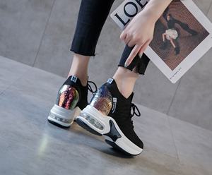 Zapatos Casuales Ligeros y Transpirables con Amortiguación de Aire de 9CM de Altura, Sin Cordones, para Mujer, Otoño-Primavera, Estilo Descalzo - Product Image 3