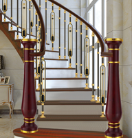 Élégance Rampes Rampes En Aluminium Privé Domestique Ménage Ramisters Villa Hôtel Projet Escalier