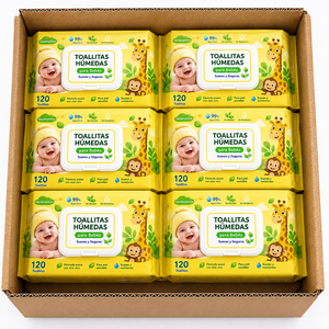 Toallitas Húmedas para Bebé Sin Fragancia, Hipoalergénicas, para Piel Sensible, Ultra Suaves, Limpieza Diaria Suave - Product Image 2