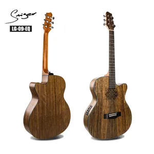 Simger steel string acoustic electric guitar cutaway semi China electro musical instruments