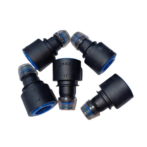 Conector de Tubería de Nylon Zhuji Feiting FT-17-16X2, Inserción Recta, Tapón para Tubería de Agua Automotriz, Plástico Negro 16X2 - Product Image 1