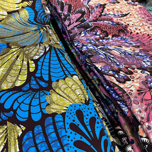 Nouveau tissu africain ciré, tissu ciré, tissu à estampage à chaud doré, tissu batik, tissu ciré à pois, tissu en coton ciré à chaud doré - Product Image 2