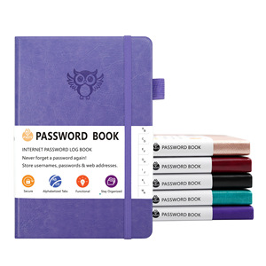 Libreta de direcciones transfronteriza de 32K con contraseña en inglés, diseño de búho, cubierta de cuero sintético, encuadernación con alambre, regalo personalizable de alto valor - Product Image 2