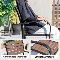 Tables et chaises de style européen en acier au carbone pour l'extérieur, résistantes au soleil, pour balcon, cour, jardin, parc - Mobilier d'extérieur