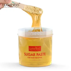 Waxkiss แว็กซ์น้ำตาลในร่างกาย,ความเข้มข้นปานกลางแบบแข็งขี้ผึ้งน้ำตาลสำหรับกำจัดขนขี้ผึ้งธรรมชาติ650กรัมระดับมืออาชีพ