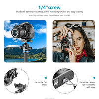 Kit de vis pour appareil photo Neewer 16 pièces avec adaptateur 1/4"-20 pour trépied/téléphone portable/canne à selfie (montures femelle/mâle)