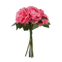 Lot de 12 bouquets de pivoines artificielles en soie, faits à la main, style européen, pour mariage, fête, décoration intérieure, écologiques, en gros