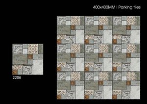 Azulejos modernos de estacionamiento de porcelana de 400X400mm de alta resistencia Azulejos exteriores de lujo de 40*40 cm para villas Centros comerciales Jardines-Easy Click - Product Image 6