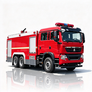 Nouveau camion-citerne diesel HOWO 6X4 rouge pour pompiers, véhicule de sauvetage à eau et mousse - Product Image 1