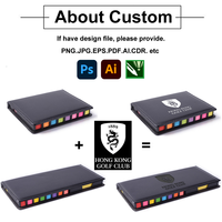 Bloc-notes personnalisé promotionnel, autocollants en papier, index rectangulaires, ensemble de notes adhésives de bureau, boîte en cuir, bloc-notes avec logo personnalisé