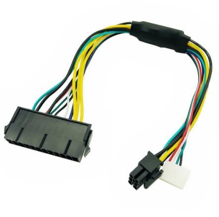 ATX 24pin to Motherboard 2-ports 6pin Adapter PSU Power Supply Cable Cord for H-.P Z220 Z230 SFF Mainboard Server Workstation
