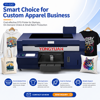 Impresora Directa a Prenda YY G42 con Cabezales de Impresión Duales KS1680H, Máquina DTG de Doble Estación para Personalización de Ropa de Algodón
