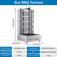 Machine de cuisson industrielle extérieure, barbecue à gaz pour restaurants, facile à nettoyer, alimentation GPL au Kerala/Kenya