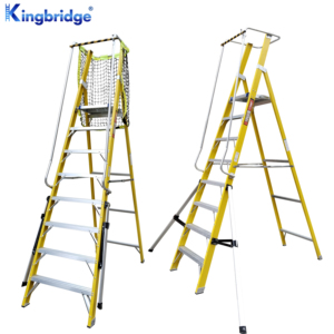 8 bước di động an toàn Vàng FRP thang lan can hỗ trợ Kingbridge thiết kế công nghiệp sức mạnh sợi thủy tinh lớn nền tảng thang - Product Image 1