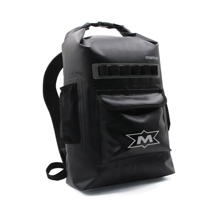 Custom Logo Low MOQ 500D PVC Tarpaulin 40L Outdoor Camping Hiking Climbing Bag Fully Waterproof Dry Backpack