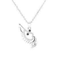 Collier à breloques en argent pur 925 Sea Jewelry Octopus Design pour enfants et femmes