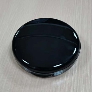 59mm pan Cheap Two Layer <b>Empty</b> Blush matte black air cushion with mirror cosmetic packaging - Product Image 4