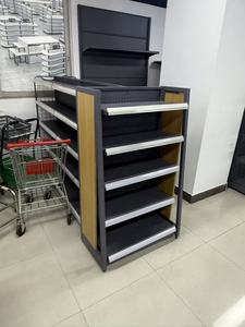 Factory Price YuanHong Multi-Layer Steel Epoxy Powder Coated Supermarket Gondola Shelves Double-Sided L-Shaped Adjustable Height - Product Image 3