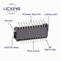 Konektor MX34040NF3 WX 210D Male 16P 12V DC 2.5A SPS Housing Kontak Paduan Tembaga Bentuk Persegi Panjang Adaptor untuk Motor Servo