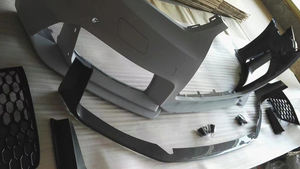 Usine <span class=keywords><strong>pas</strong></span> <span class=keywords><strong>cher</strong></span> voiture A3 S3 mise à niveau <span class=keywords><strong>RS3</strong></span> Style pare-chocs avant A3 8V Kit carrosserie avec calandre lèvre avant pour A3 S3 8V 2013 2014 2015 2016 - Product Image 3