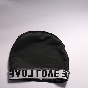 <span class=keywords><strong>Bonnet</strong></span> de bain en tissu à bande élastique pour adultes Protection des cheveux longs avec chapeau de bain taille <span class=keywords><strong>libre</strong></span> pour les sports de piscine hommes et femmes - Product Image 5