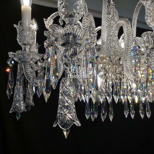 Trang trí pha lê đèn Lustre Cristal ánh sáng mặt dây chuyền phòng khách phòng ăn sang trọng hình chữ nhật Đèn Chùm Pha Lê - Product Image 2