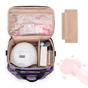 Échantillon Gratuit : Organisateur de Vernis à Ongles Double Couche pour 70 Flacons et un Séchoir à Ongles, Étui à Vernis à Ongles avec 2 Pochettes Amovibles - Product Image 3