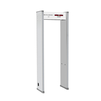 Gerbang Detektor Logam Bersertifikasi CE 6 Zona, Tahan Air IP67, PVC, Untuk Dalam & Luar Ruangan, Pintu Keamanan Model Lengkung