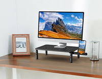 Soporte para monitor Elevadores de monitor de metal Premium con soporte para teléfono