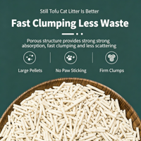 Litière pour chat écologique 100% naturelle au thé vert et tofu pêche, forte absorption, jetable aux toilettes, prix usine, vente en gros