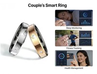 Bague connectée HRV, suivi du rythme cardiaque, du sommeil et de la température corporelle, acier inoxydable, étanche IP68, bague de fitness et de santé, application iOS/Android