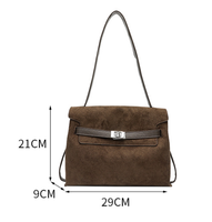 Sac fourre-tout vintage en PU grande capacité pour femme, style national, nouvelle collection hiver 2026, mallette simple et polyvalente