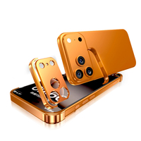 Coque de téléphone en métal pour iPhone 17, 17 Pro, 17 Pro Max – Étui de luxe avec anneau de protection et verre trempé pour objectif