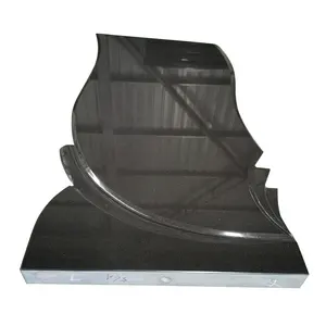 High Polished Russian Black Granite Tombstones Headstone Suppliers