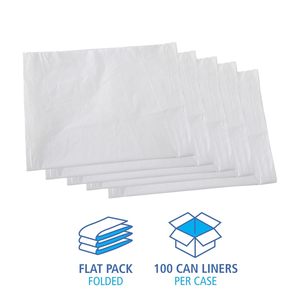 Bolsas de Basura Industriales Blancas Boardwalk de 60 Galones y 0.7 Mil, 38 x 58, 100/Caja, de Baja Densidad Lineal, para Uso Doméstico - Product Image 6