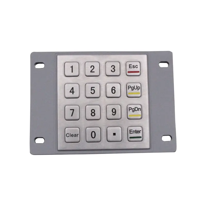IP65 Tahan Air Stainless Steel Numeric 4X4 Logam Keypad untuk Industri Kios Keypad