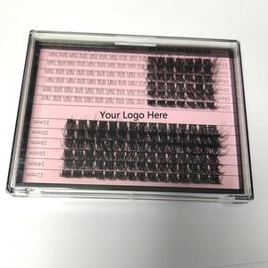 Mullidos racimos al por mayor racimo segmentado DIY Kit de extensión de pestañas autoaplicación <span class=keywords><strong>C</strong></span> <span class=keywords><strong>D</strong></span> Curl 240 piezas cinta precortada pestañas - Product Image 3