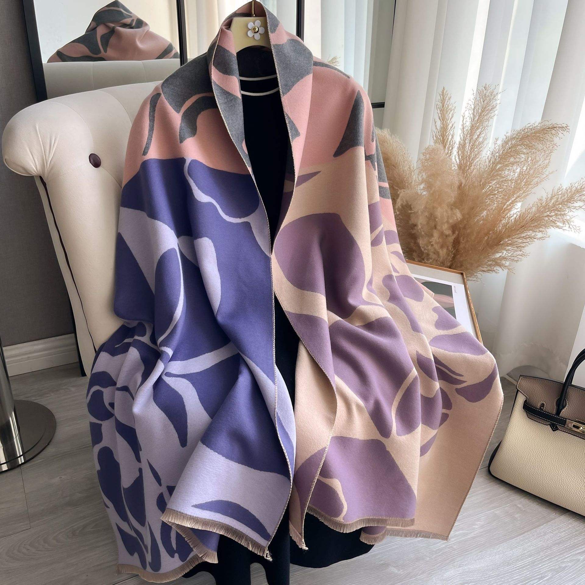 Korean Fashion Winter Warm Designer Acrylic Scarf Shawls Women's