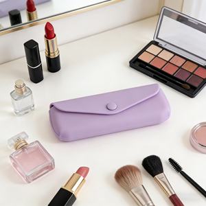 Pochette pour pinceaux de maquillage, organiseur de cosmétiques, étui de rangement pour voyage, étui pour pinceaux, sac à cosmétiques, pochette en silicone pour maquillage - Product Image 2