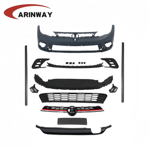 Kit de Carrocería para Volkswagen <span class=keywords><strong>Polo</strong></span> 2018-<span class=keywords><strong>2022</strong></span>: Parachoques Delantero MK6 2018 con Estilo Facelift, Parachoques Trasero MK6.5 <span class=keywords><strong>GTI</strong></span> <span class=keywords><strong>2022</strong></span> y Faldones Laterales - Product Image 1