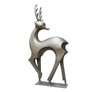 Sculpture d'athlète de plongée grandeur nature en acier inoxydable, design moderne, polie, abstraite, pour décoration extérieure de piscine et centre sportif - Product Image 6