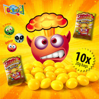 Fabricant chinois, vente en gros de bonbons croquants et moelleux aux couleurs naturelles 2026, saveur épicée et acidulée, bonbons de défi et de farce, bonbons à mâcher type Skittles
