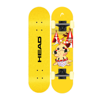 Planche à roulettes longue pour adulte de qualité supérieure, motif dessin animé personnalisé, en bois, 4 roues, planche de surf portable, vente en gros directe usine