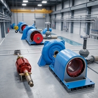 Série de turbines pour centrales hydroélectriques de 100 kW à 5 MW, roue d'inertie à énergie libre