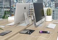 Penutup Geser Stopkontak Desktop EU Tersembunyi Hemat Ruang Dengan Pengisian Daya Nirkabel USB AC untuk Furnitur Workstation