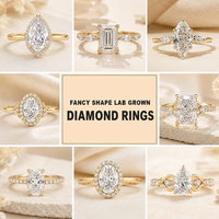 Bague de fiançailles solitaire en or 18 carats bicolore avec diamant taille brillant à 6 griffes, cadeau de mariage, vente en gros
