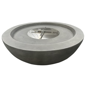 Table de foyer au gaz GRC pour patio de jardin extérieur Bol de foyer au gaz propane en béton Ensemble de foyer rond pour chauffage au gaz - Product Image 2