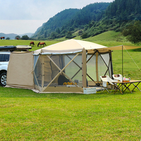 Tente hexagonale YOU QI pour l'extérieur, grand espace, 8 à 10 personnes, divertissement, résistante au vent et à la pluie, installation rapide, tente de camping imperméable