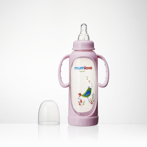 Biberon Mumlove Antigoccia con Manico, Tettarella Isolata Rivestita in Silicone, Bottiglia in Vetro per <span class=keywords><strong>Latte</strong></span> <span class=keywords><strong>Neonati</strong></span> - Product Image 5