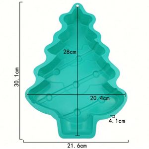 Eco-Friendly Single Hole Christmas Tree Shape Home Bake Diy <b>Cake</b> <b>Pan</b> Silicone Resin Mold OEM\ODM - Product Image 2